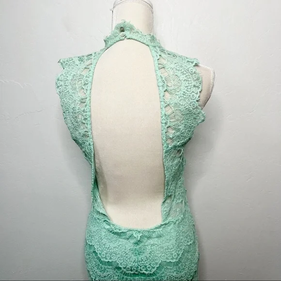 NEW! Free People Daydream Mint Bodycon Slip Dress Size L - Picture 8 of 12